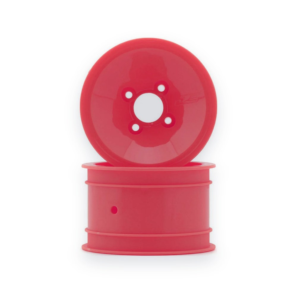 JConcepts RC10 Mono 2.0 Vintage Buggy Rear Wheels, Pink, 2 Pieces