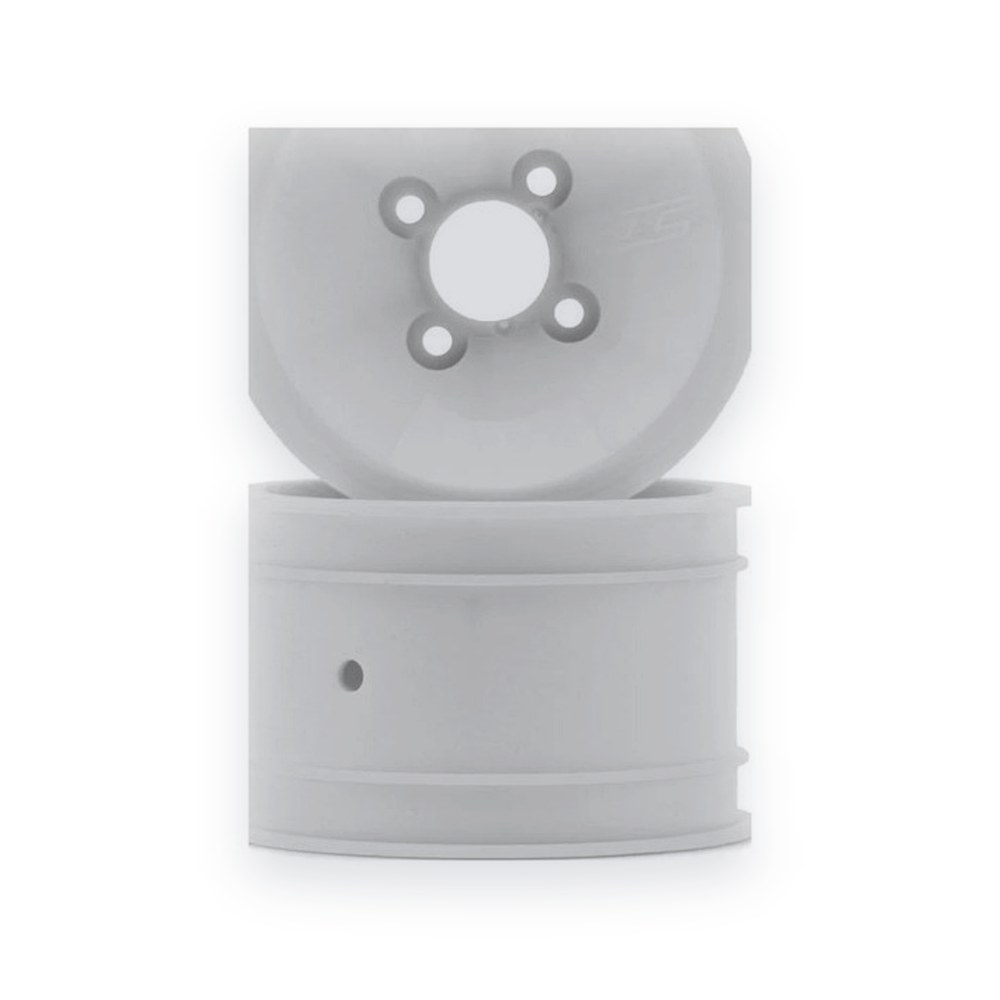 JConcepts RC10 Mono 2.0 Vintage Buggy Rear Wheels, White, 2 Pieces