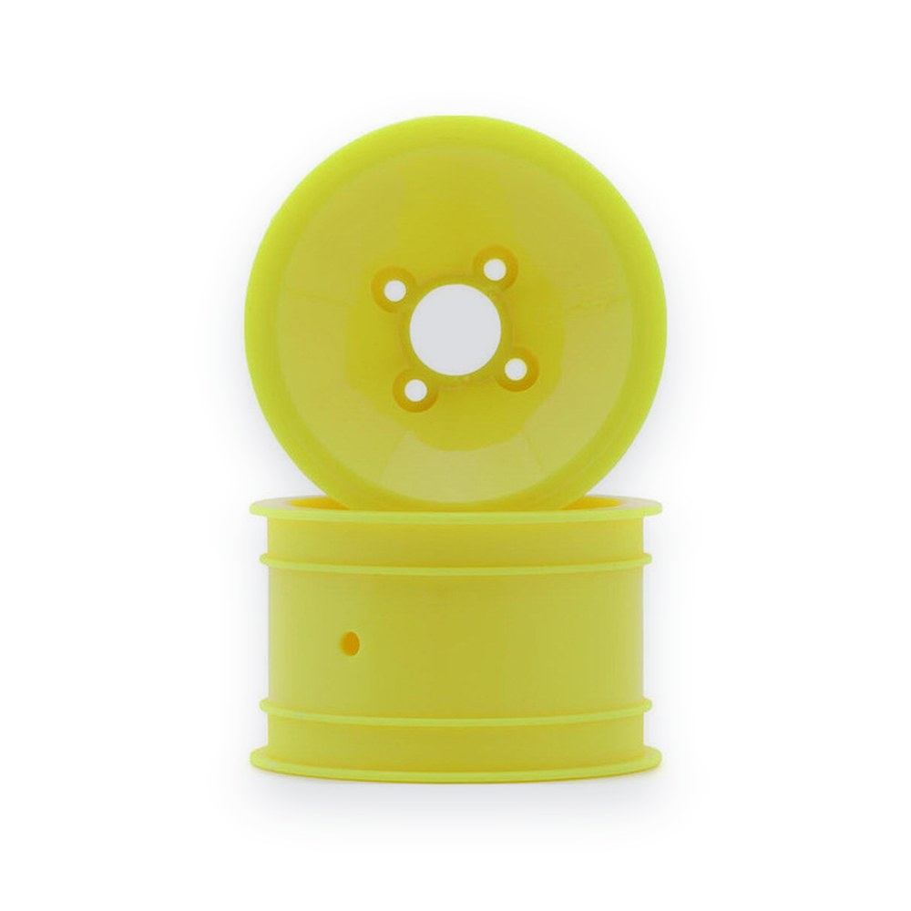 JConcepts RC10 Mono 2.0 Vintage Buggy Rear Wheels, Yellow, 2 Pieces