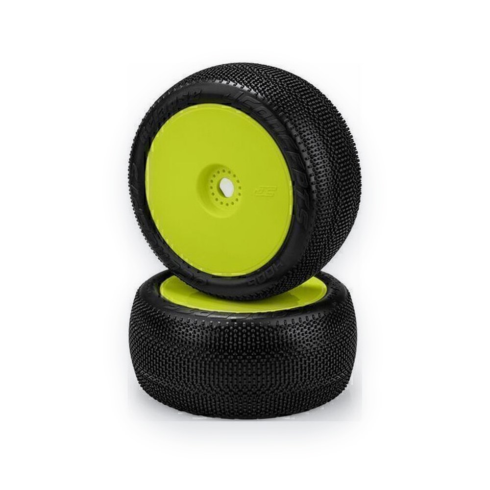 JConcepts 1/8 Truggy Relapse Tires, Green Compound, Pre-Mounted on 3369y Wheels