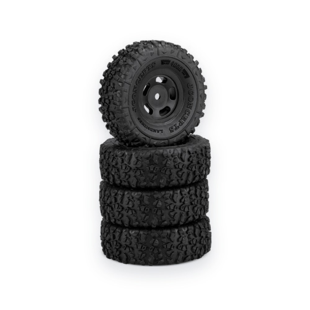 JConcepts Landmines Tires for Axial SCX24 Glide-5 Black Premount, Gold Compound