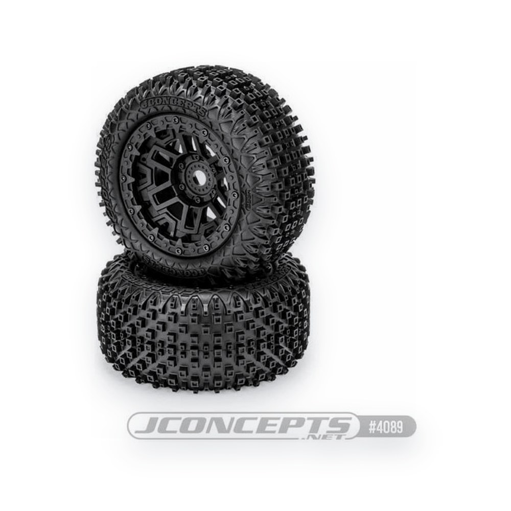 JConcepts Pre-Mounted Tire, Choppers, on JC #3450B Wheels