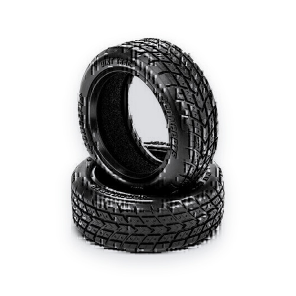 JConcepts Mini-B Front Tire, Dirt Trac Mini, Green Compound, Fits JC #34