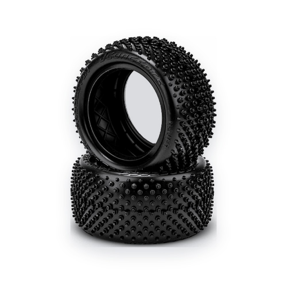 JConcepts 2.2 2WD Rear Tire, Paddle Pin, Green Compound, Fits 2.2 2WD Rear Wheel
