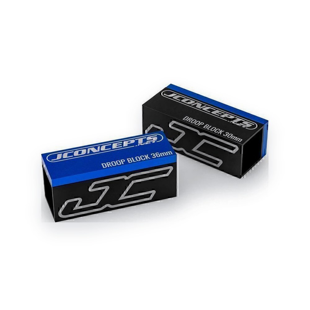JConcepts Droop Block, 30 X 36mm, Black/Blue, Fits 1/10th and 1/8th Vehicle