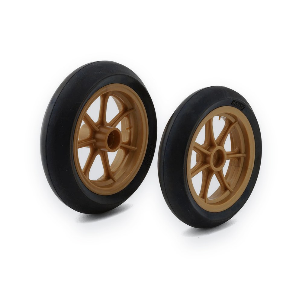 Kyosho Yzr500 Front and Rear Pre-Mounted Tires Set, Gold, for Hang On Racer
