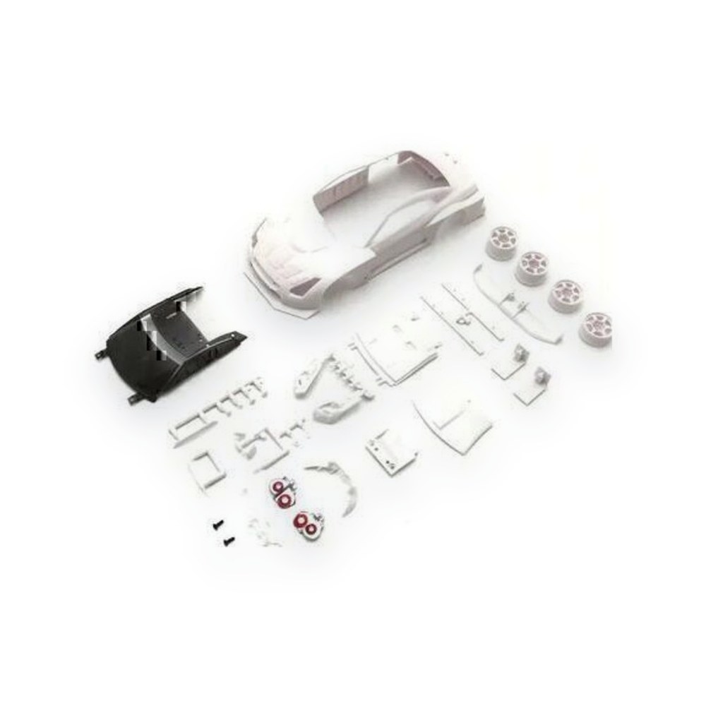 Kyosho Nissan Gt-R Gt500 2008, White Body Set, with Wheels