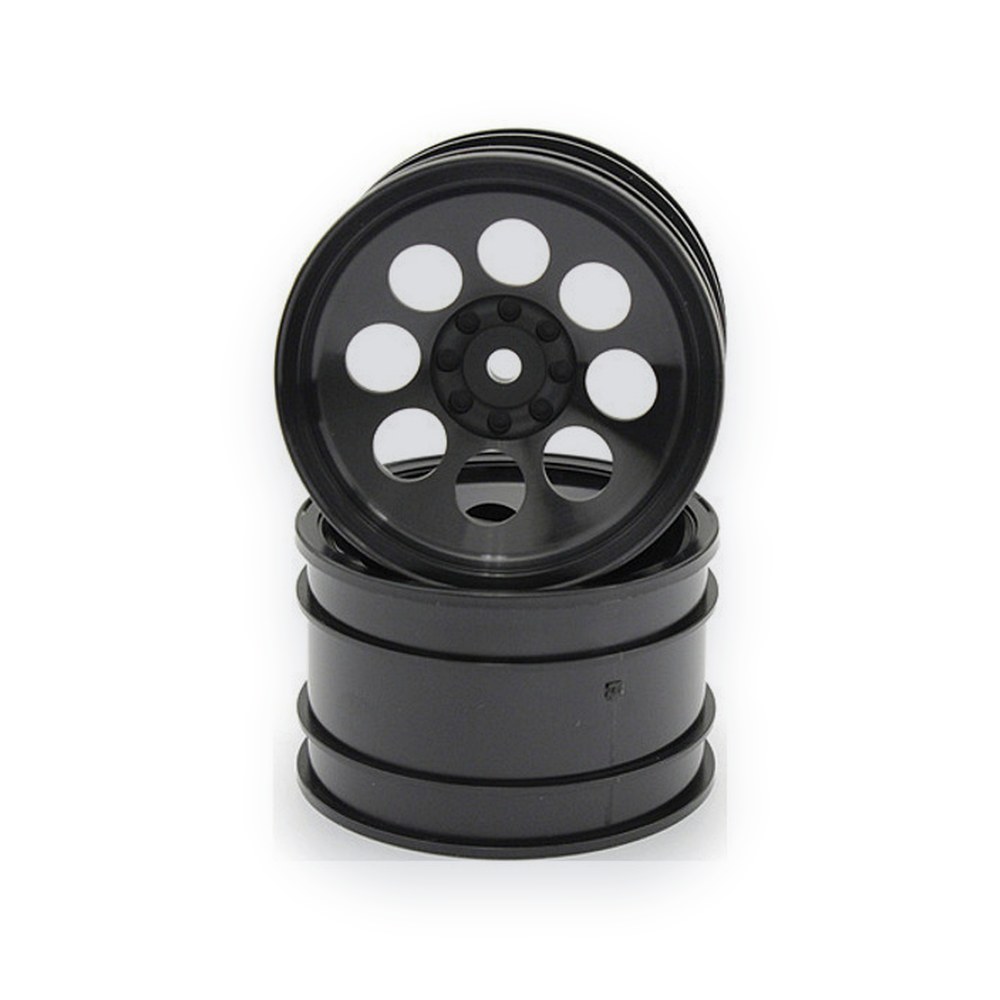 Kyosho Optima 8 Hole Wheel, 50mm, Black, 2 Pieces