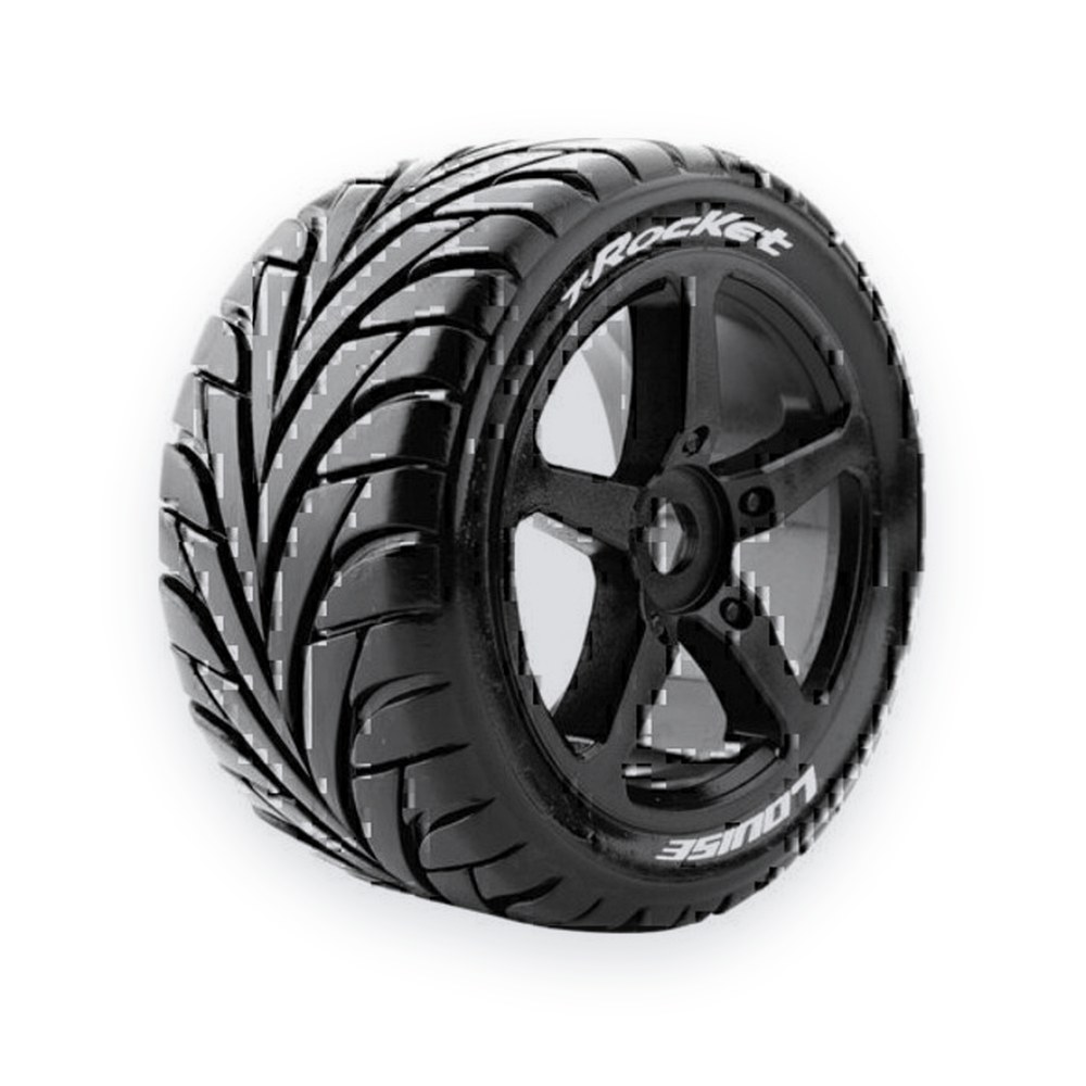 Louise RC T-Rocket 1/8 Off-Road Truggy Tires, 0 Offset, 17mm, Mounted (2)