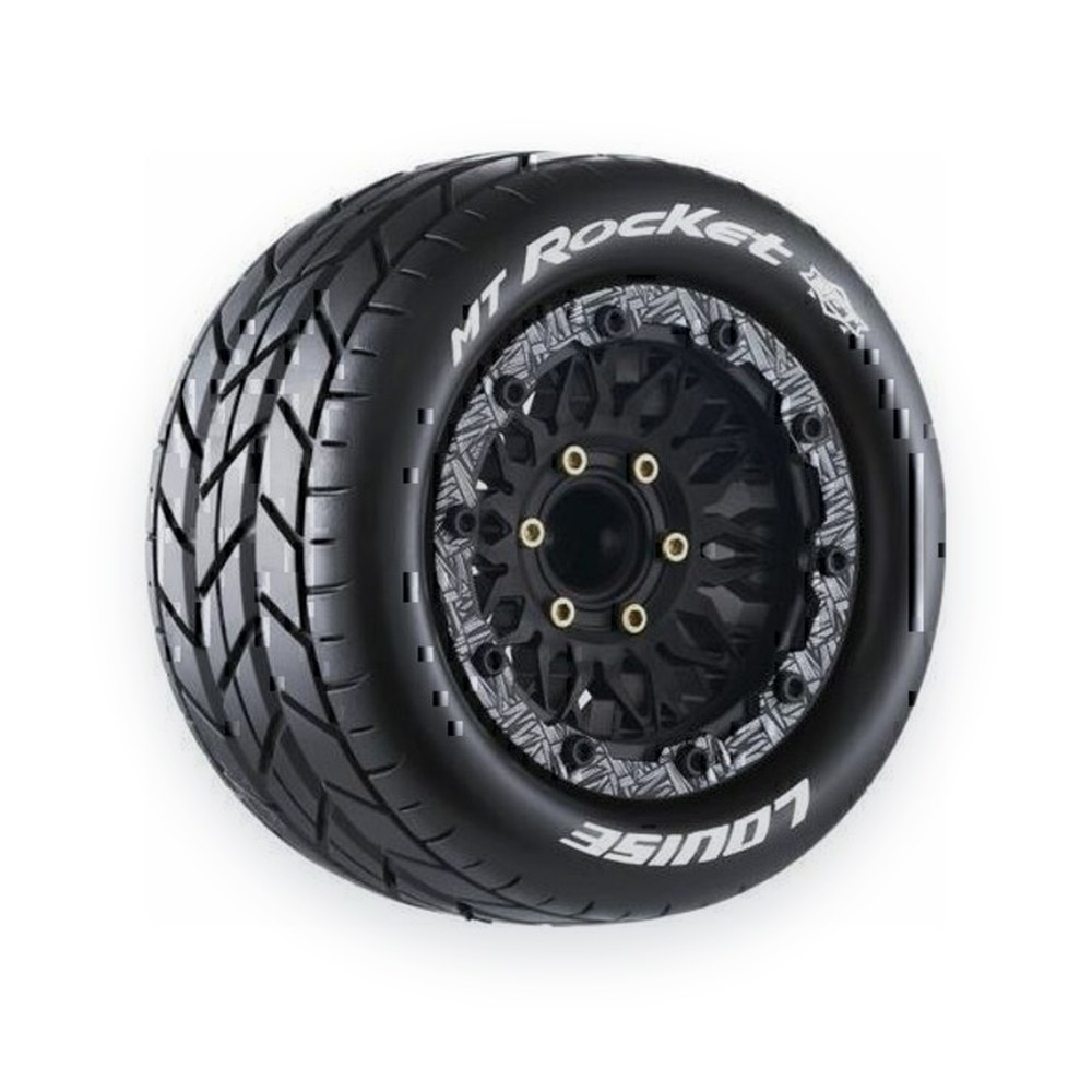 Louise RC Mft Mt-Rocket Soft 1:10 Monster Truck Tires, 12, 14 & 17mm Removable