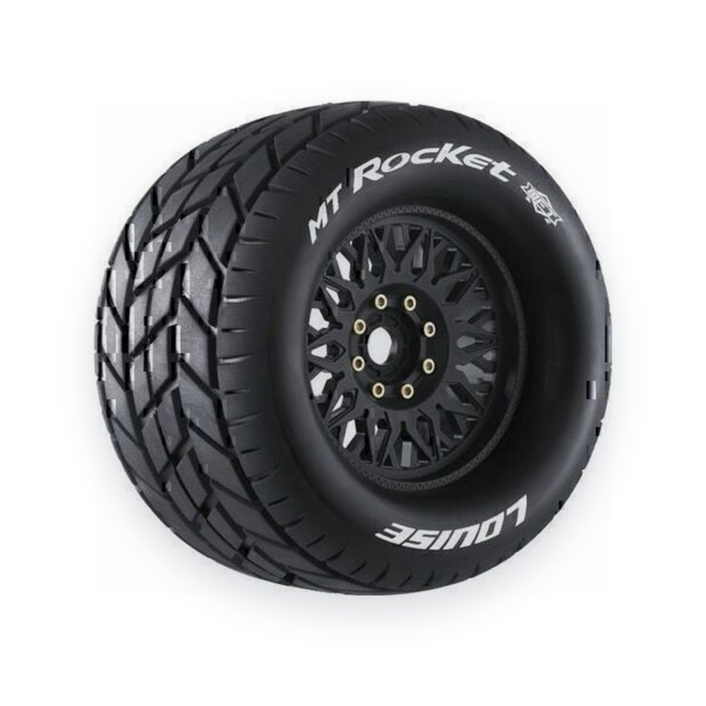 Louise RC 1/8 Monster Truck Mft Mt-Rocket Sport Tires, 17mm Hex, 0 & 1/2 Offset