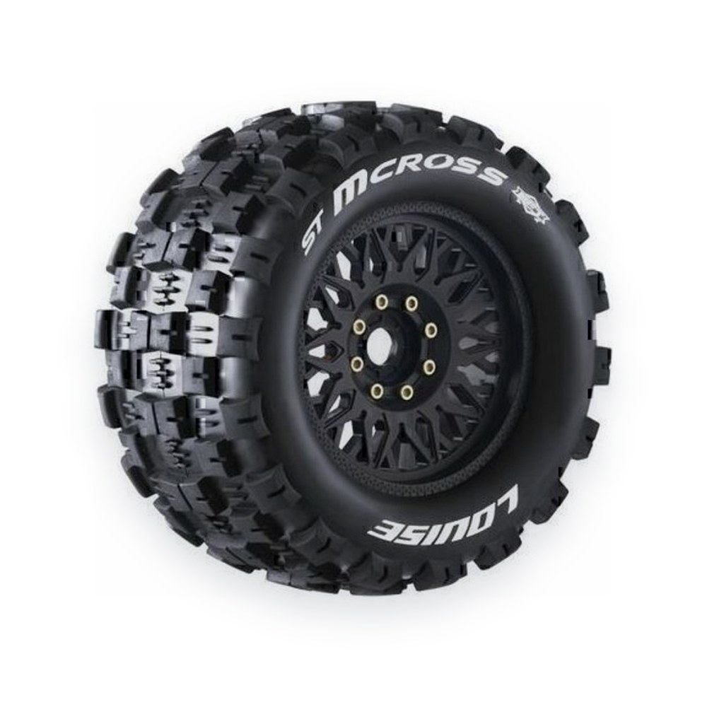 Louise RC 1/8 Stadium Truck Mft St-Mcross Sport Tires, 0 & 1/2 Offset, 17mm