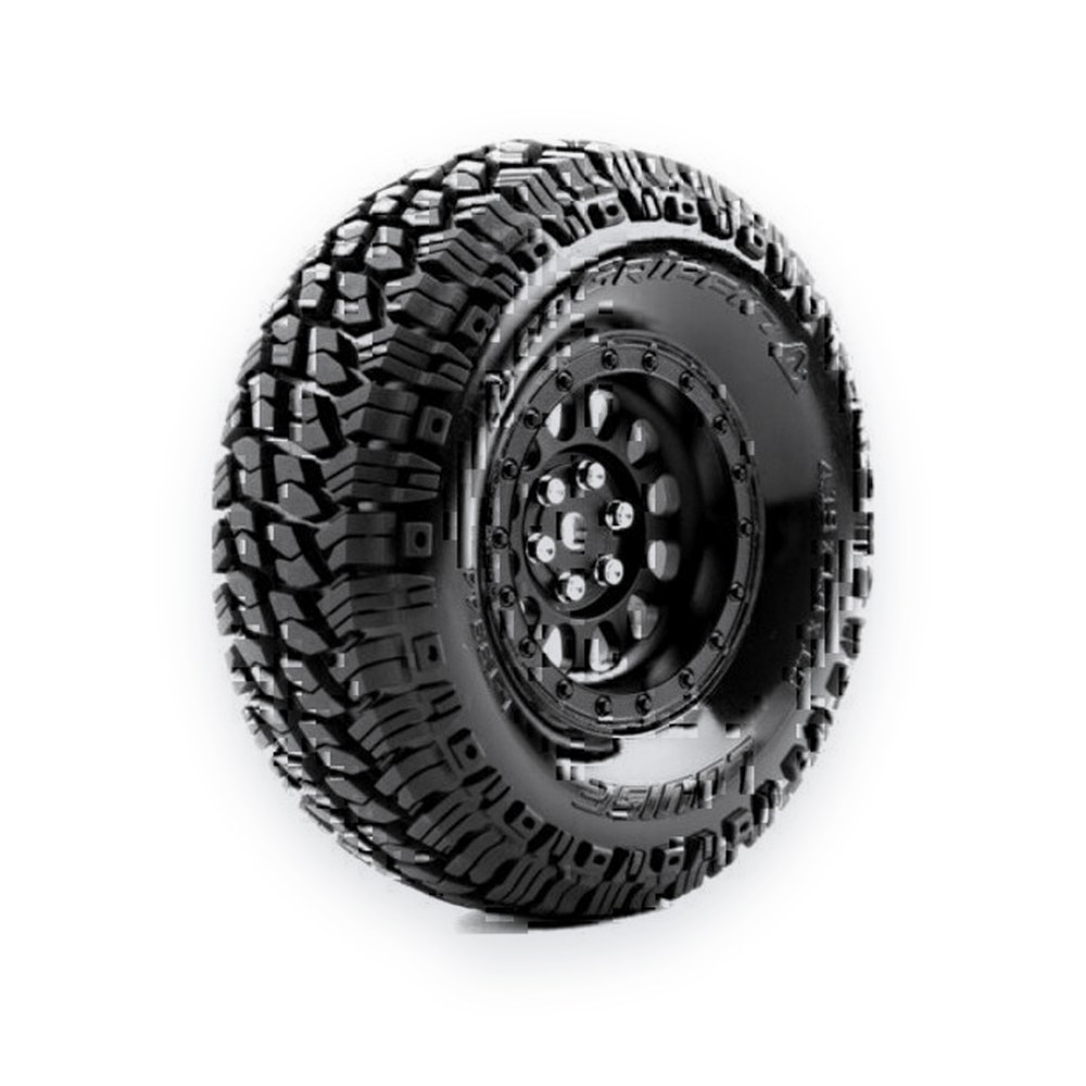 Louise RC 1:10 Cr-Griffin 1.9 Class 1 Crawler Tires, 12mm Hex, On Black Rim