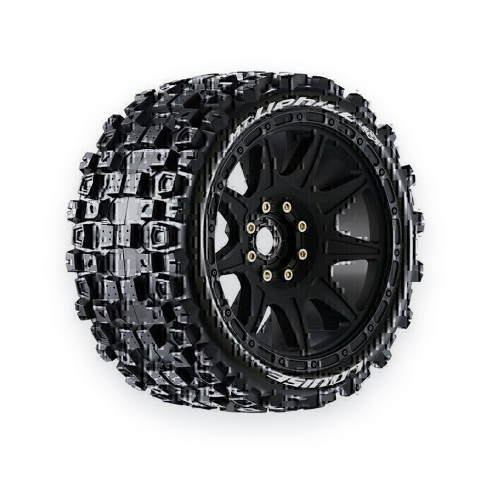 Louise RC 1/8 Monster Truck Mt-Uphill Speed Tires, 0 & 1/2 Offset, 17mm Removable