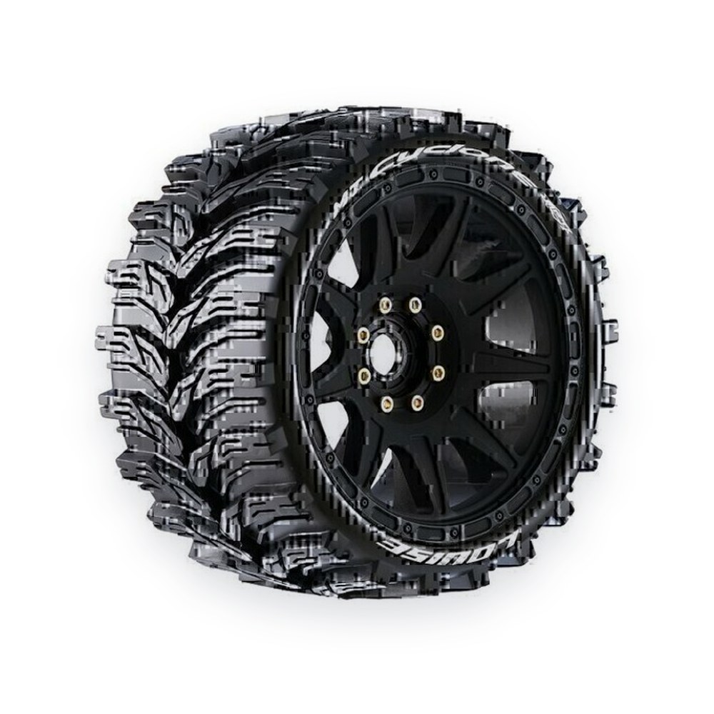 Louise RC 1/8 Monster Truck Mt-Cyclone Speed Tires, 0 & 1/2 Offset, 17mm, 2pk