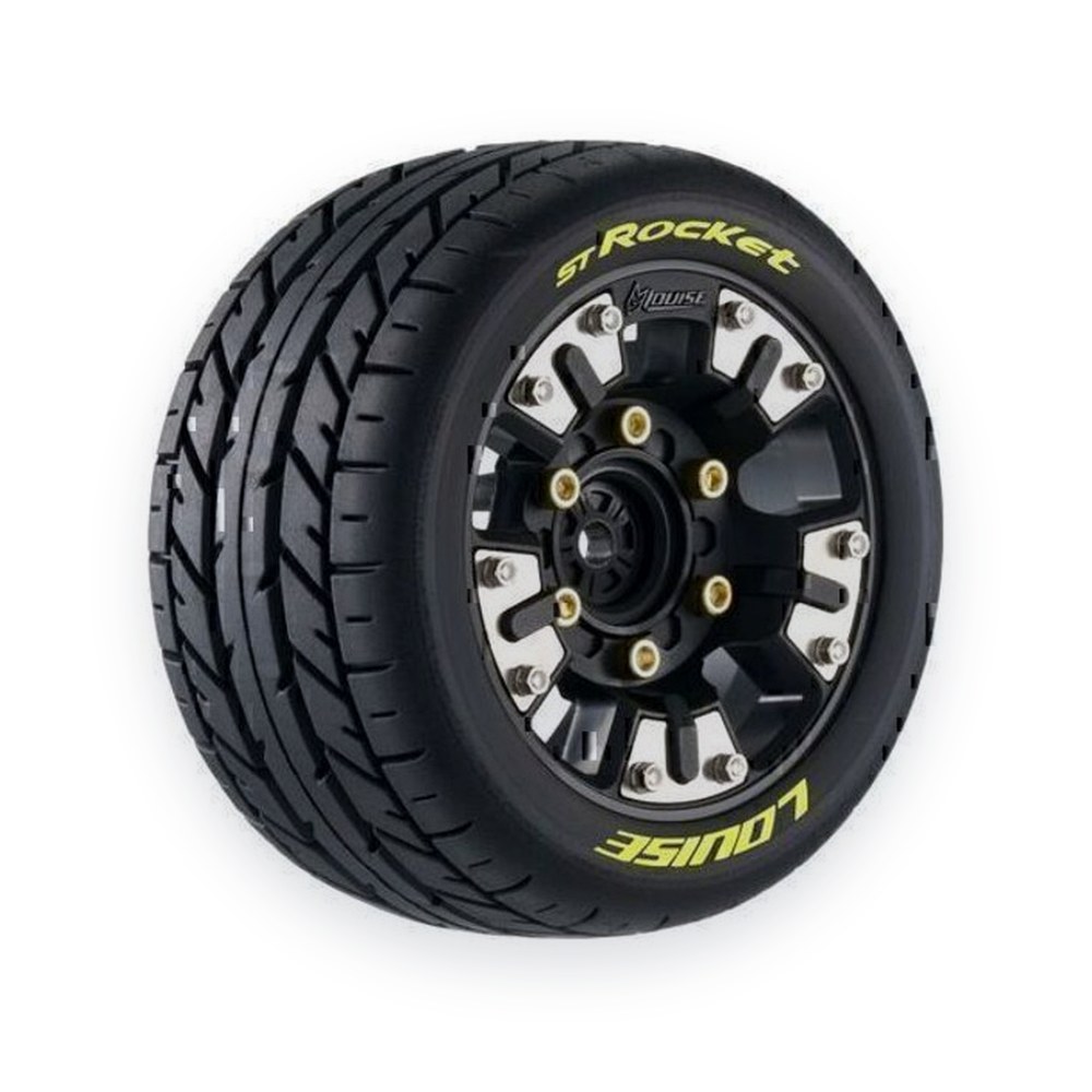 Louise RC Stadium Truck St-Rocket Soft Mounted Tires, 0 & 1/2 Offset, Removable Hex, 12 14 17mm