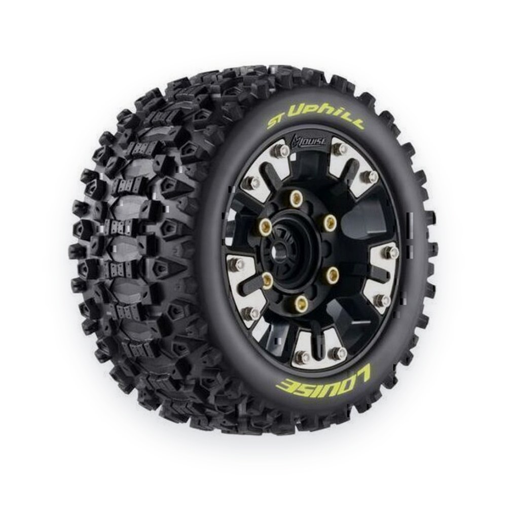 Louise RC Stadium Truck St-Uphill Soft Mounted Tires, 0 & 1/2 Offset, Removable Hex, 12 14 17mm