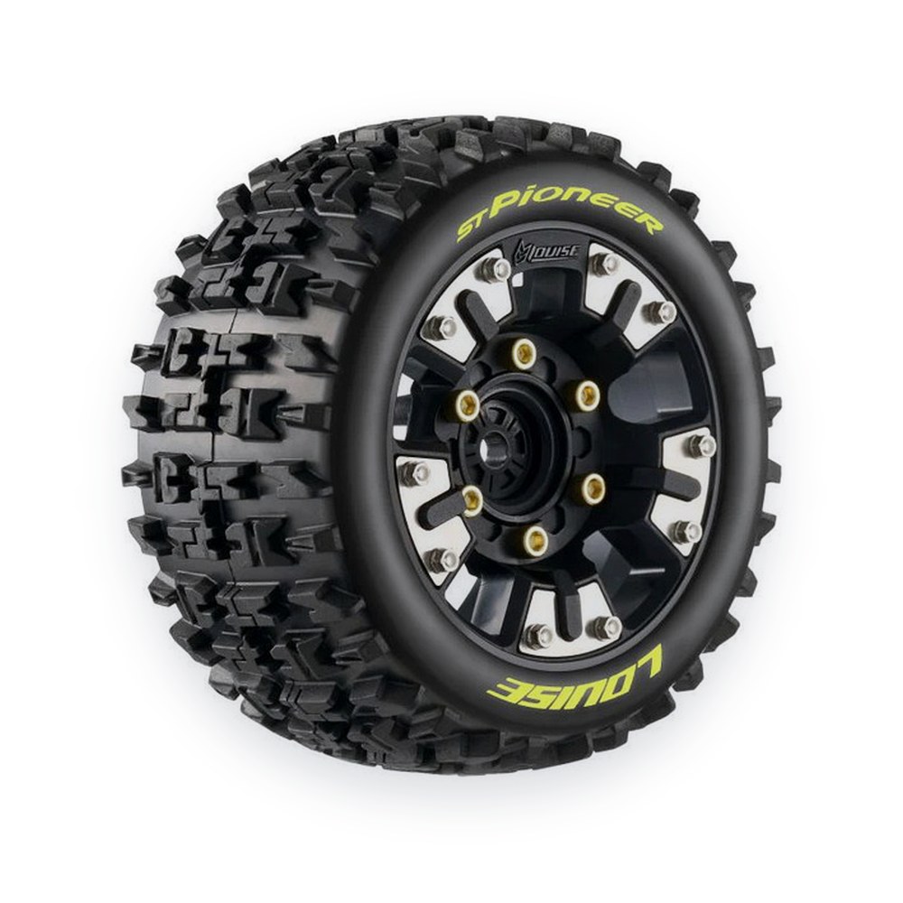 Louise RC Stadium Truck St-Pioneer Soft Mounted Tires, 0 & 1/2 Offset, Removable Hex, 12 14 17mm