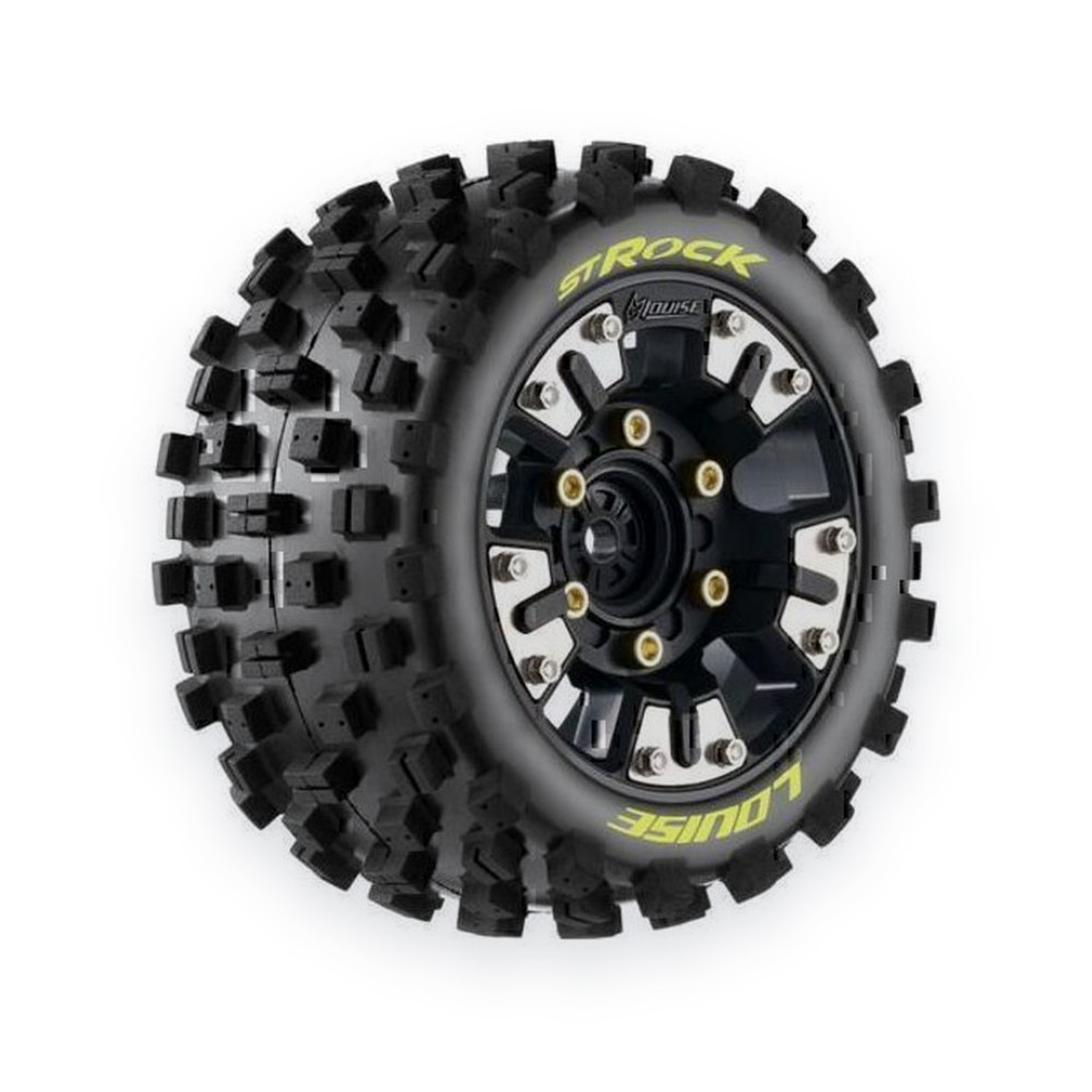 Louise RC Stadium Truck St-Rock Soft Mounted Tires, 0 & 1/2 Offset, Removable Hex, 12 14 17mm
