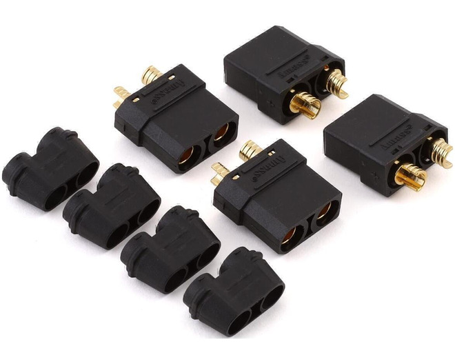 Xt90 Connectors (4 Female) (Black)