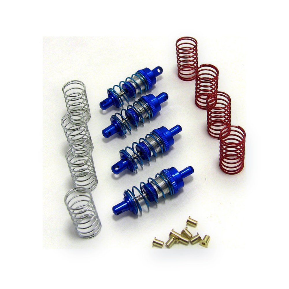 Hot Racing Blue Aluminum Shock Absorber Set, 32mm