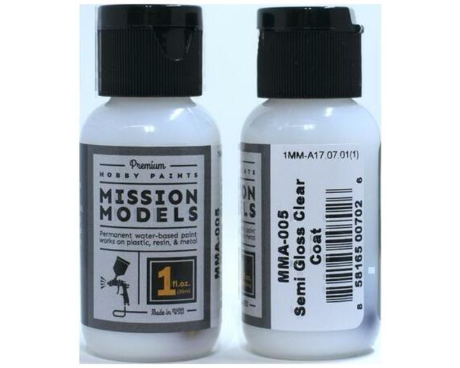 Acrylic Model Paint 1 Oz Bottle Semi Gloss Clear