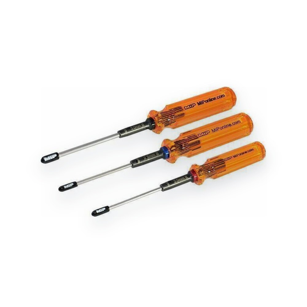 MIP Metric Ball Hex Driver Wrench Set, Gen 2, 3: 2.0mm, 2.5mm and 3.0mm