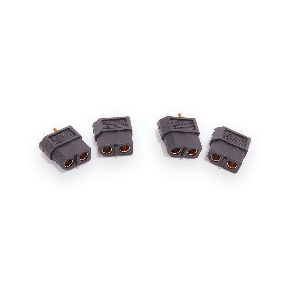 Monkey King RC XT60 Female Only Plug, Black, 4 Pieces