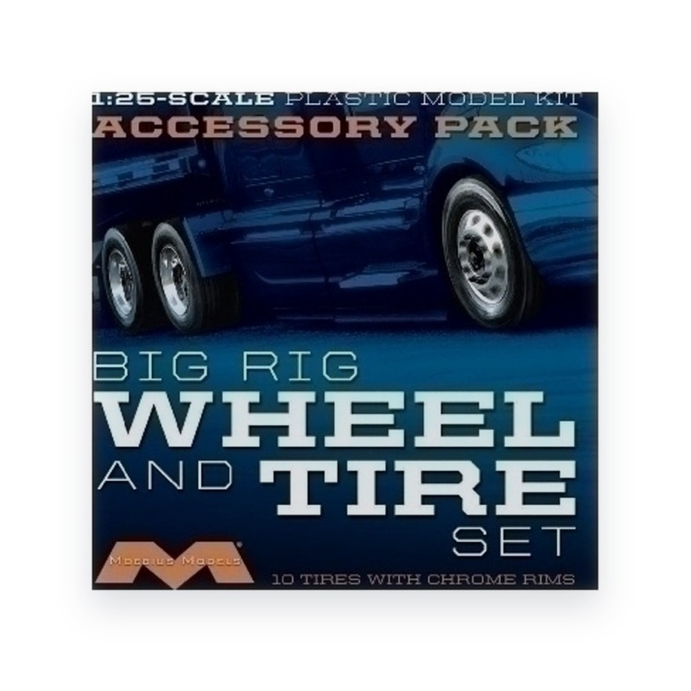 Moebius Models 1/25 Semi Wheels/Tires, (10 pk)