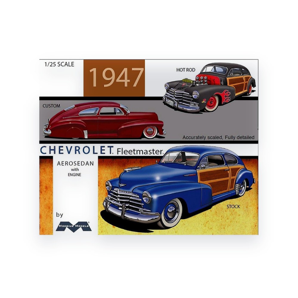 Moebius Models 1947 Chevy Aero Sedan, 1/25 Scale Model Kit