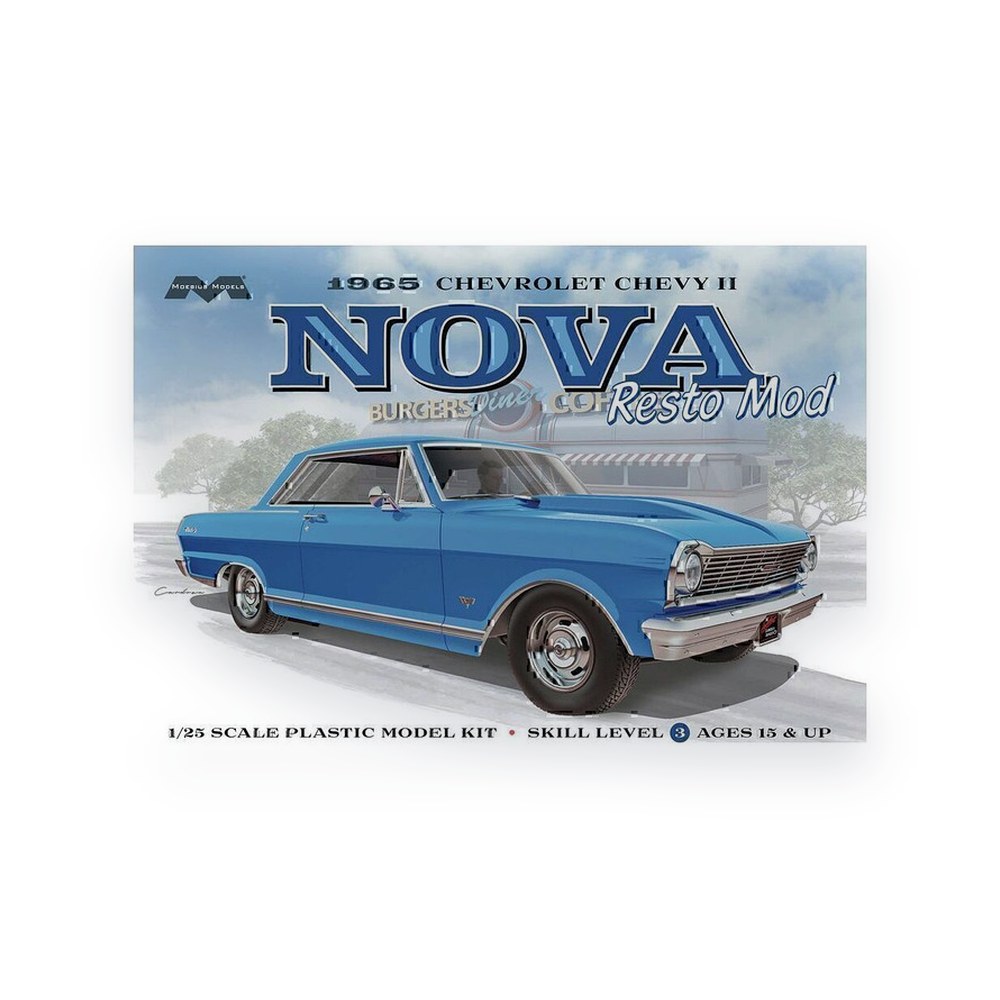 Moebius Models 1965 Chevy II Nova Resto Mod, Plastic Model Kit