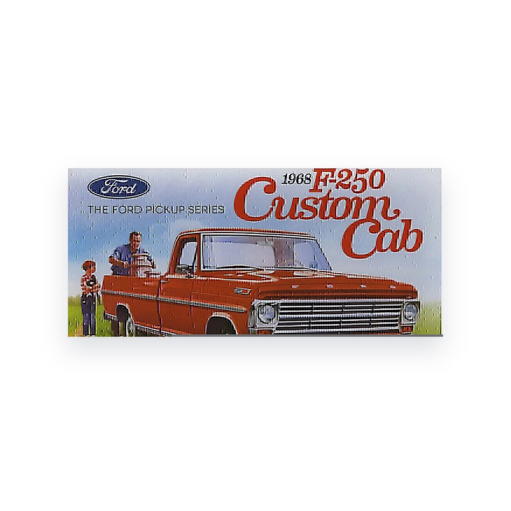 Moebius Models 1968 F0rd F-250 Custom Cab Pickup, 1:25, Plastic Model Kit