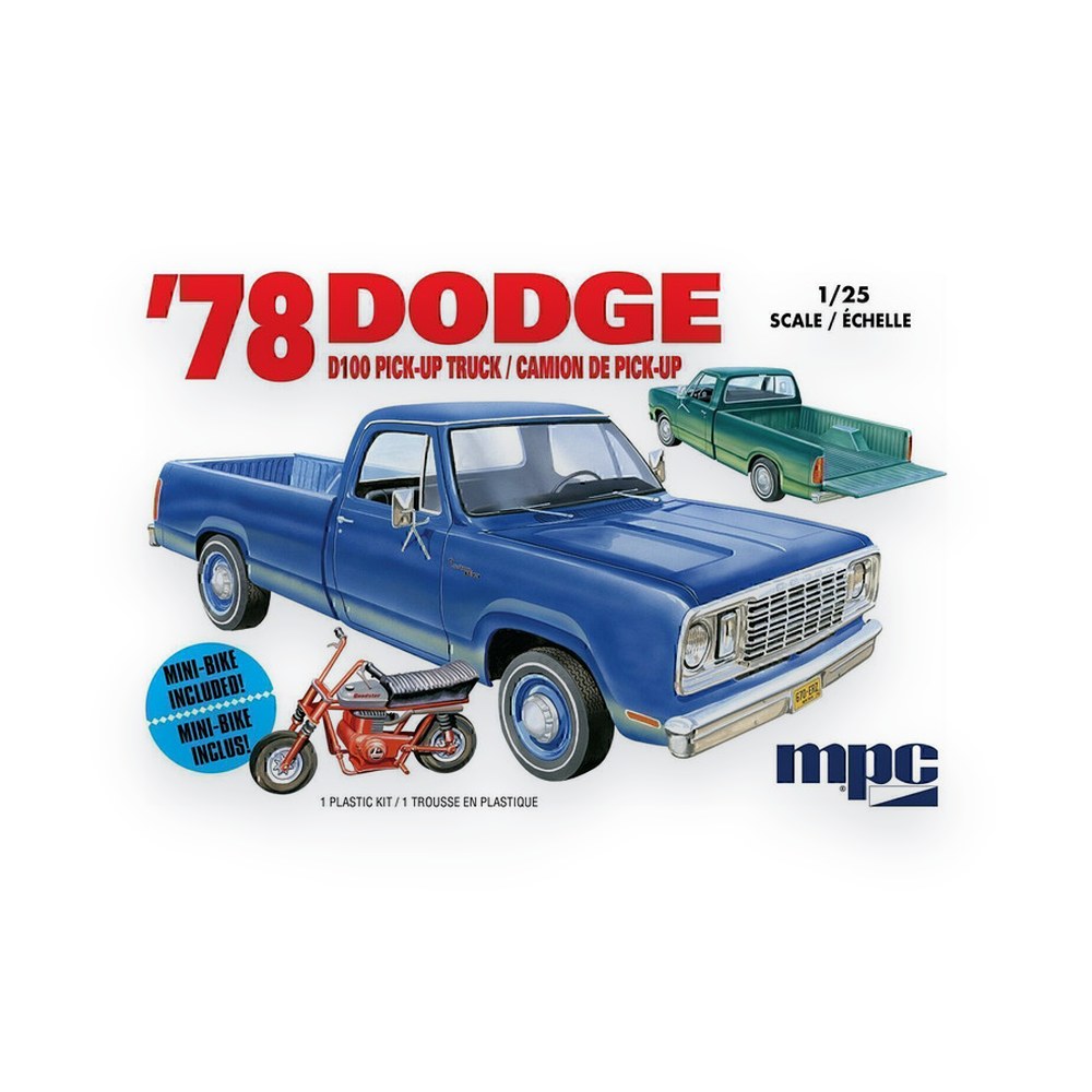 MPC 1978 D0dge D100 Custom Pickup, 2T, 1/25
