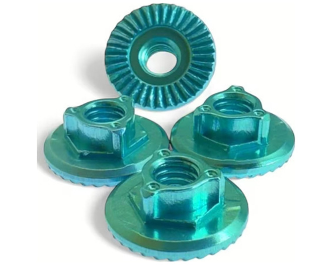 MR33 Alloy Large Serrated Wheel Nut M4 - Mint (4)