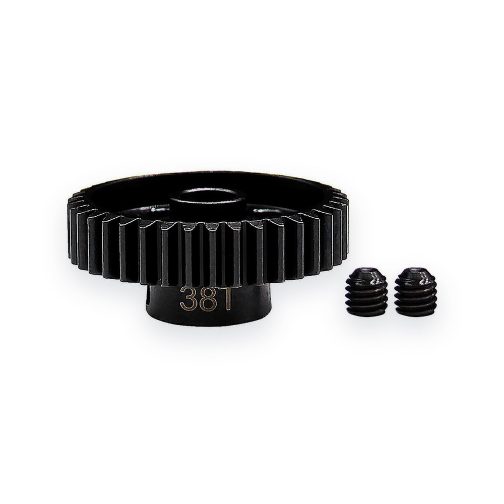 Hot Racing Steel Mod 1 Pinion Gear, 38t, 8mm Bore