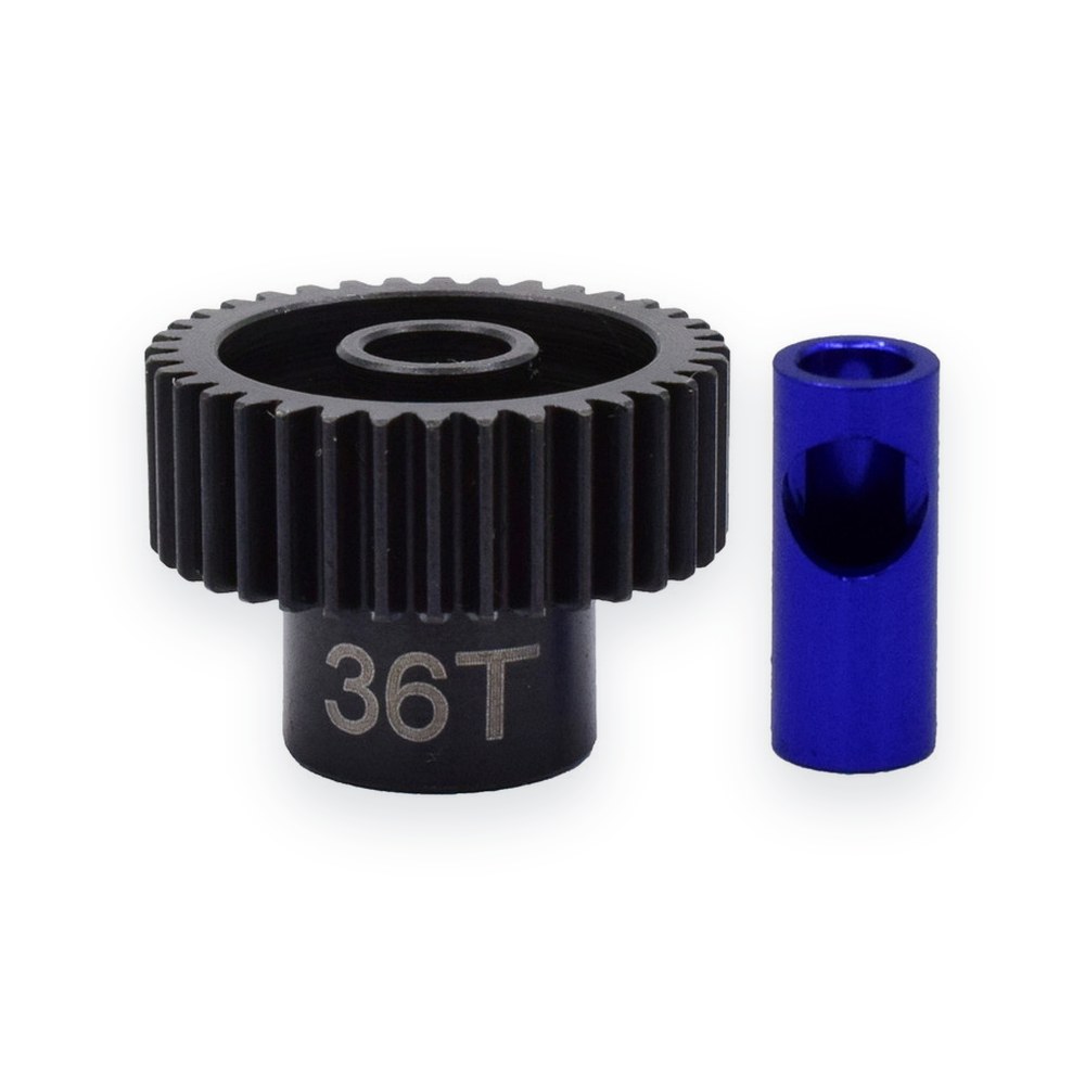 Hot Racing Steel 48p Pinion Gear, 36t, 5mm & 1/8