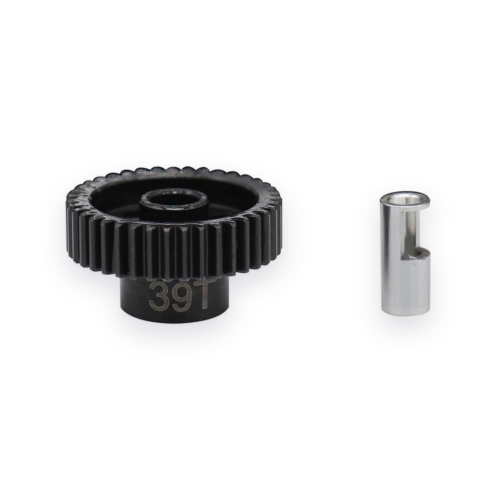 Hot Racing Steel 48p Pinion Gear, 39t, 5mm & 1/8