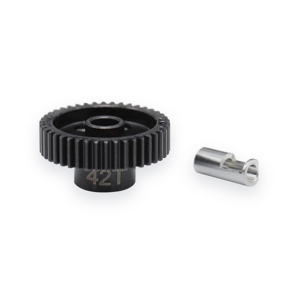 Hot Racing Steel 48p Pinion Gear, 42t, 5mm & 1/8