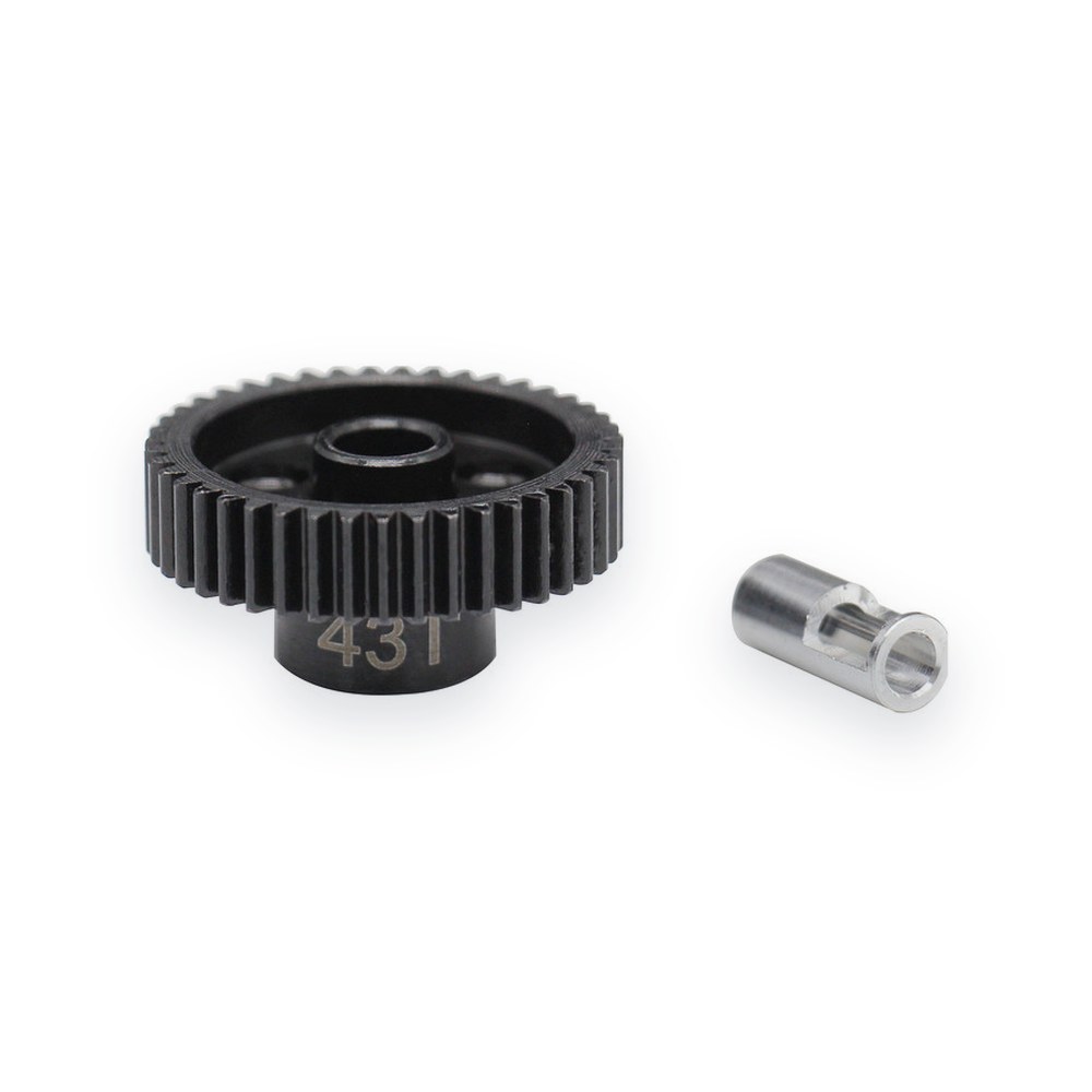 Hot Racing Steel 48p Pinion Gear, 43t, 5mm & 1/8