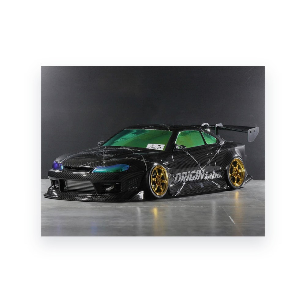 Pandora RC 1/10 Nissan Silvia S15 Drift Body Set, ORIGIN Labo Raijin