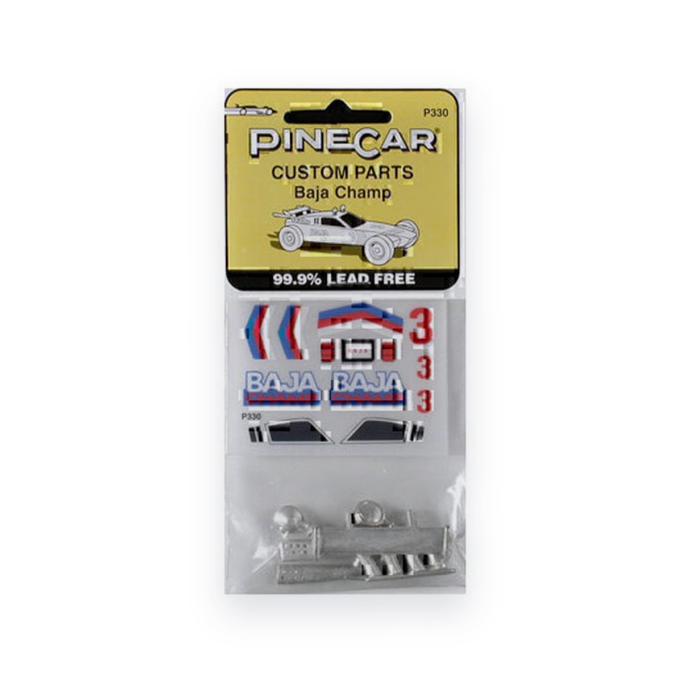 Pinecar Baja Champ Custom Parts, with Decals