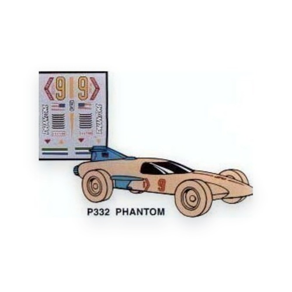 Pinecar Phantom Custom Parts, with Decals