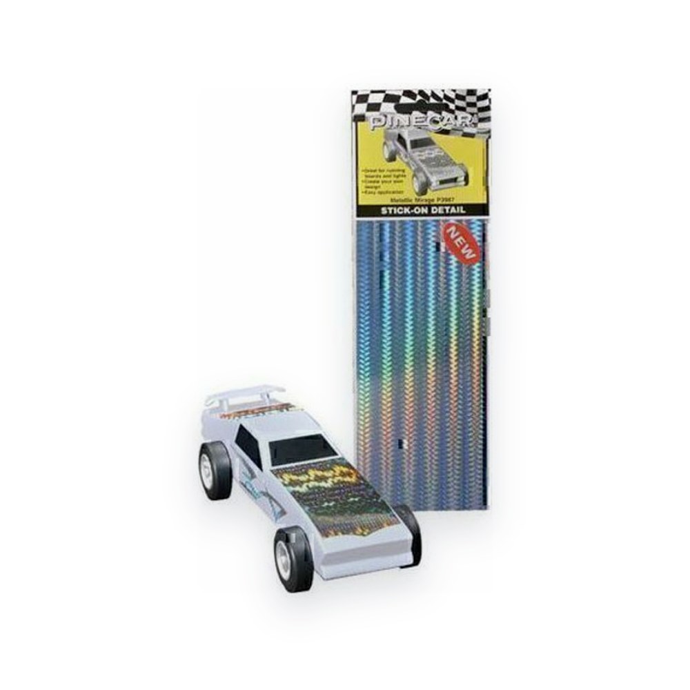 Pinecar Stick-On Details, Metallic Mirage