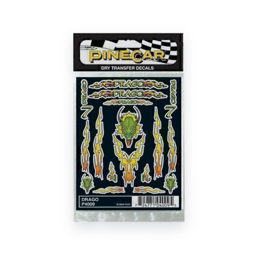 Pinecar Dry Transfer Decals, Drago