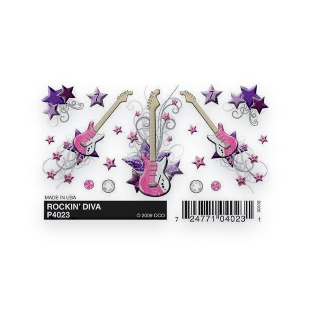 Pinecar Dry Transfer Decals, Rockin' Diva