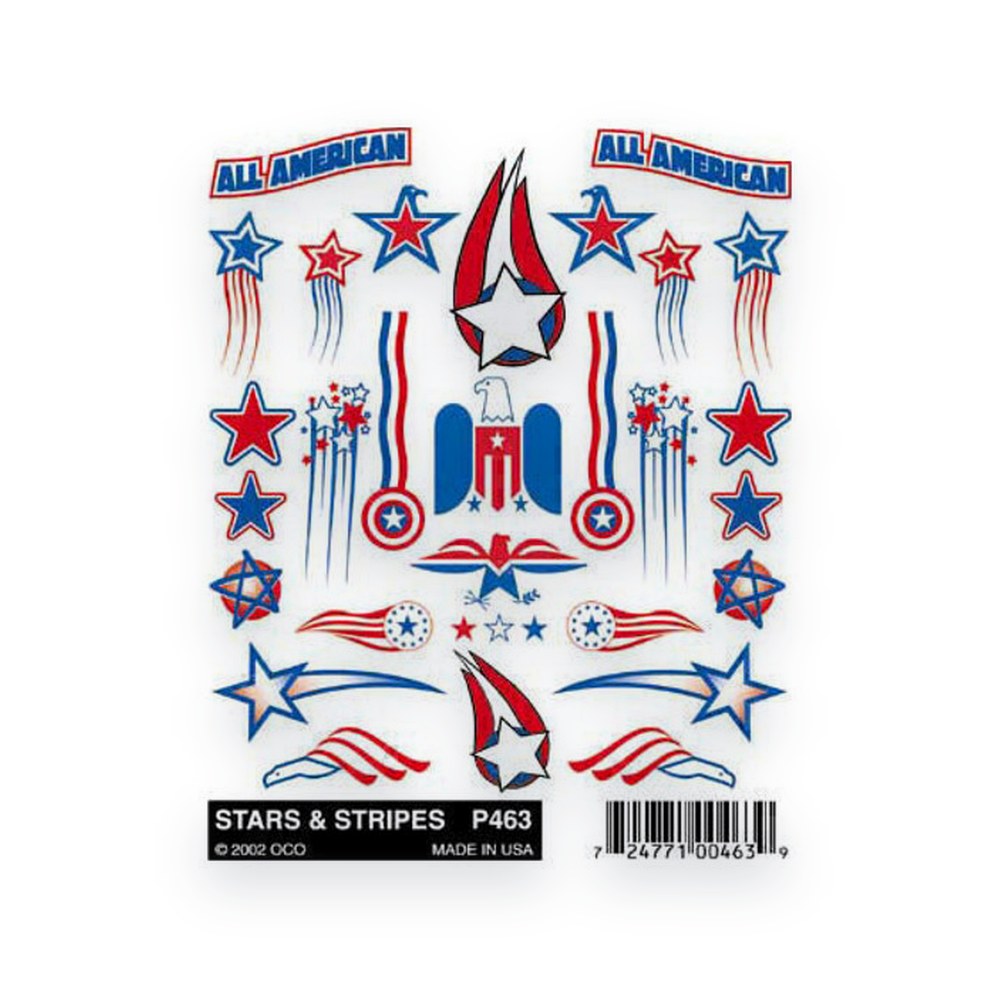 Pinecar Stick-On Decals, Stars & Stripes