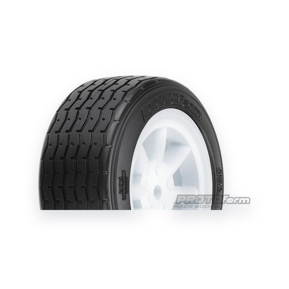 Pro-Line VTA Front Tire, 26mm Mounted, White Wheel