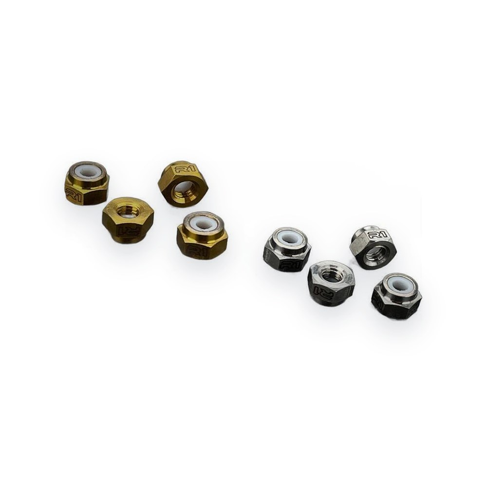 R1WURKS M3 Locknuts, Titanium Nitride Coated (4)