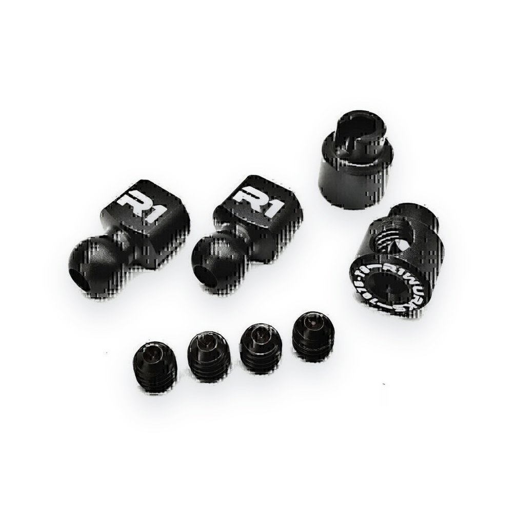 R1WURKS B7 / B84 Series Aluminum Sway Bar Hardware Set, Black