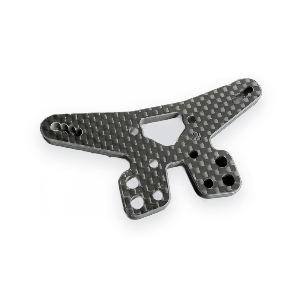 R1Wurks Rear Carbon Fiber Shock Tower for R1B, -2mm, 3K Plain Weave